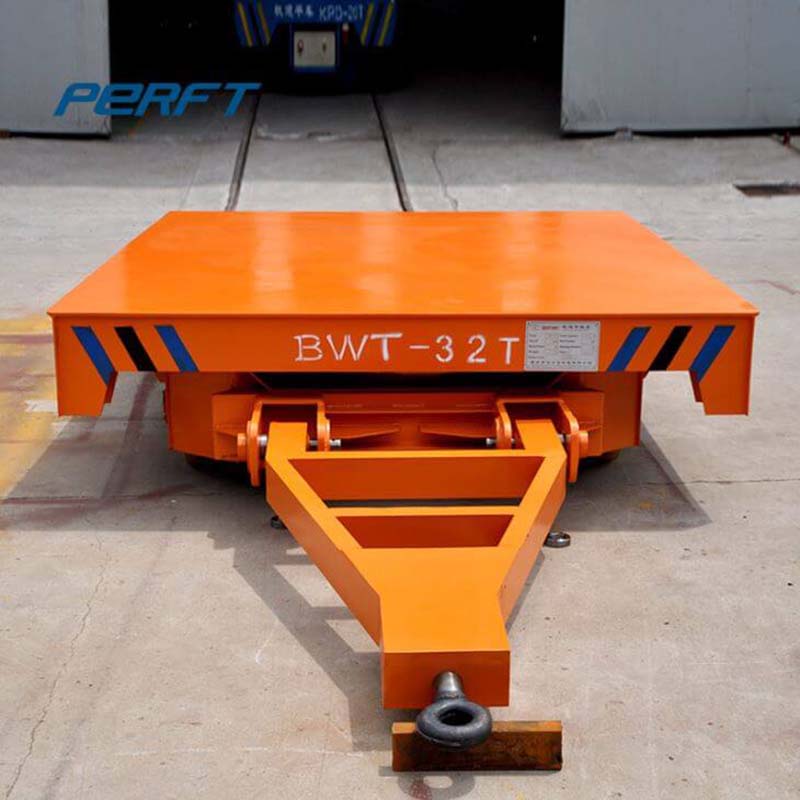 25t trackless flat transfer cart on cement floor with 